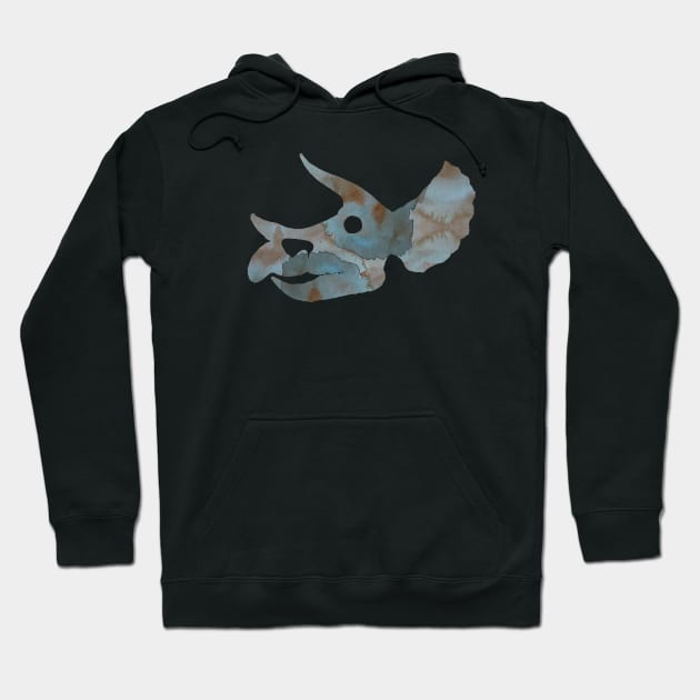 Triceratops Skull Hoodie by BittenByErmines